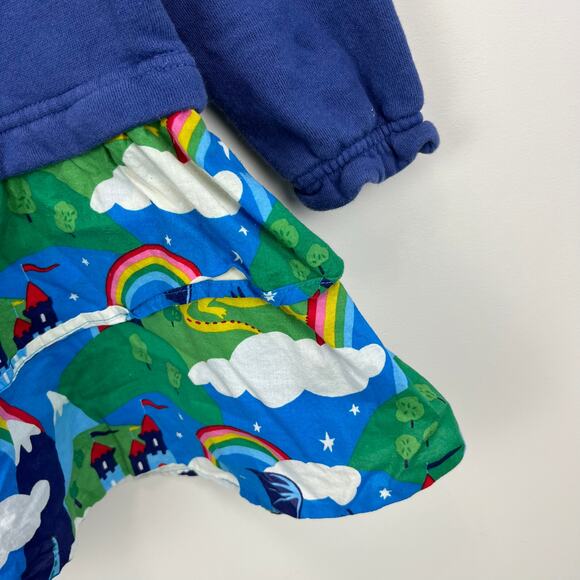 Mini Boden Appliqué Hotchpotch Dress Multi Dragon Sky 3-4 - Picture 4 of 8